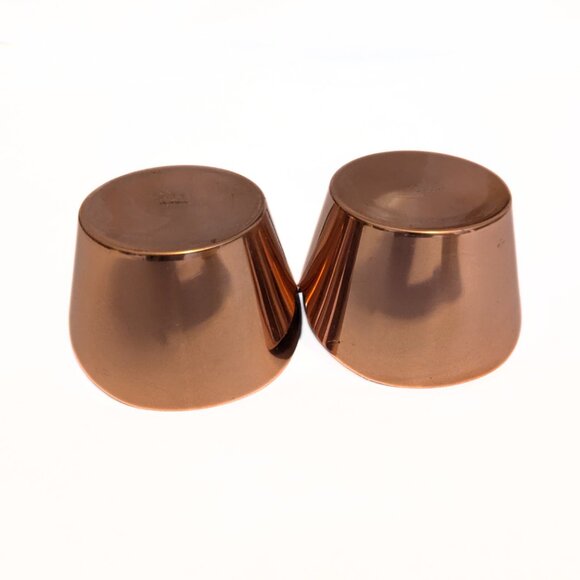 Vintage Ariosa Copper Cups w Brass Handles 2.5" Lot of 2 Retro Drinkware Kitchen - Picture 7 of 10